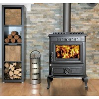 Hiflame HF446 antique cast iron multi fuel wood burning stove wood