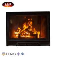 Traditional Wood Burning Wall Insert Indoor Usage Cast Iron Fireplace