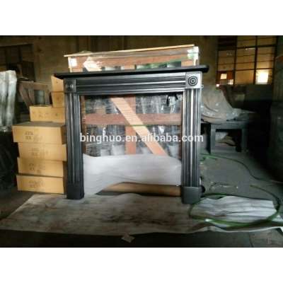 metal fireplace surround