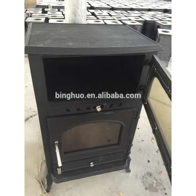 wood burning stove with pizza oven/cast iron wood oven stove