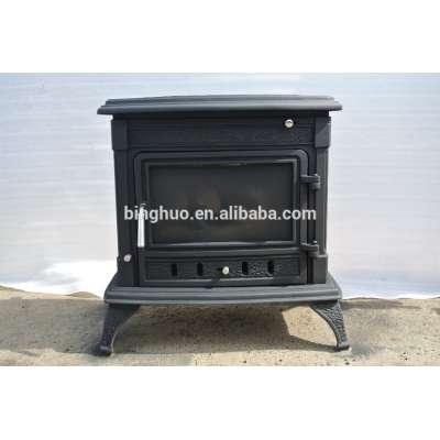 wood burning stove with back jacket, 14kw boiler stove